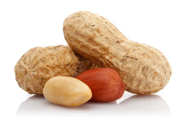 Peanuts isolated on white background