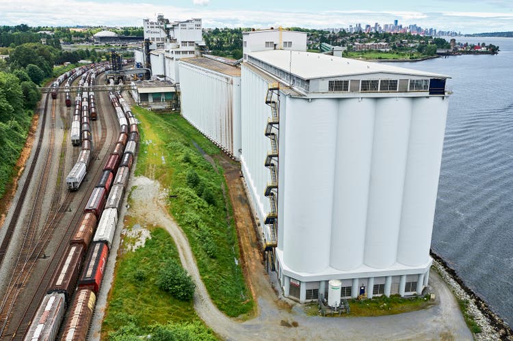 Lantic sugar factory building in Vancouver, Canada