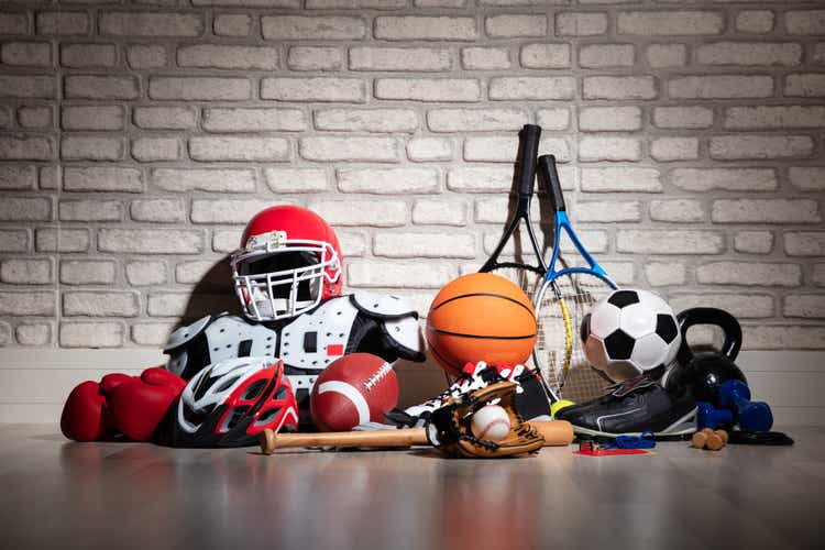 sports equipment on the floor