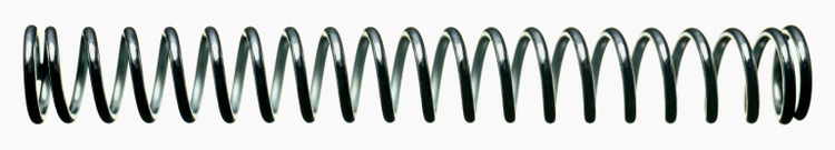 metal spring cut out on white