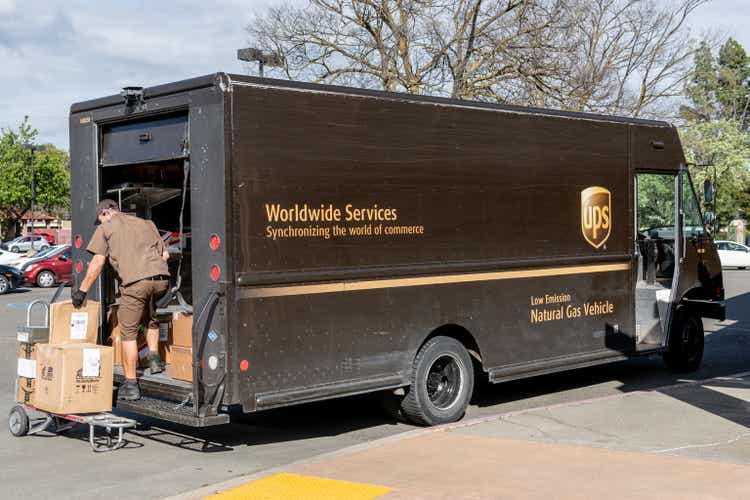UPS - United Parcel Service- delivering