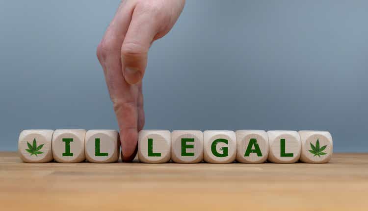Symbol for Marijuana Legalization. Dice form the word