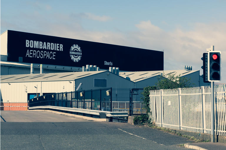 Main assembly facility of Bombardier Aerospace (Shorts) in Belfast