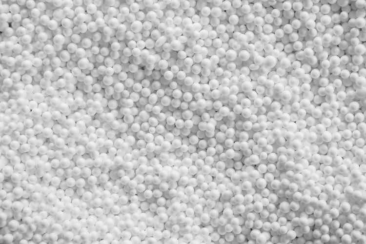 Background of ball foam plastic