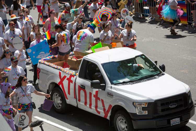 Xfinity Comcast Employees in Seattle Gay Pride Parade