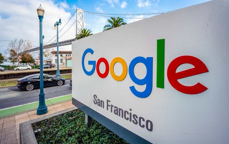 Sign for Google officies in San Francisco