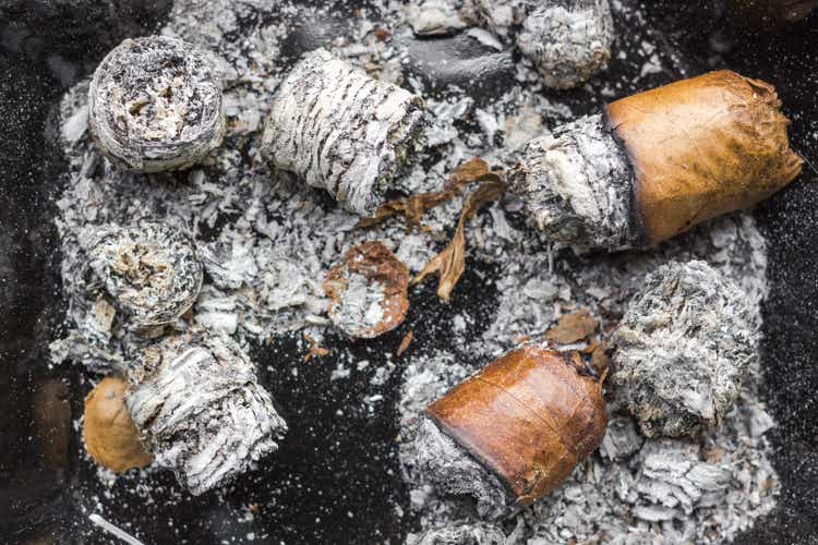 Cigar stubs in an ashtray