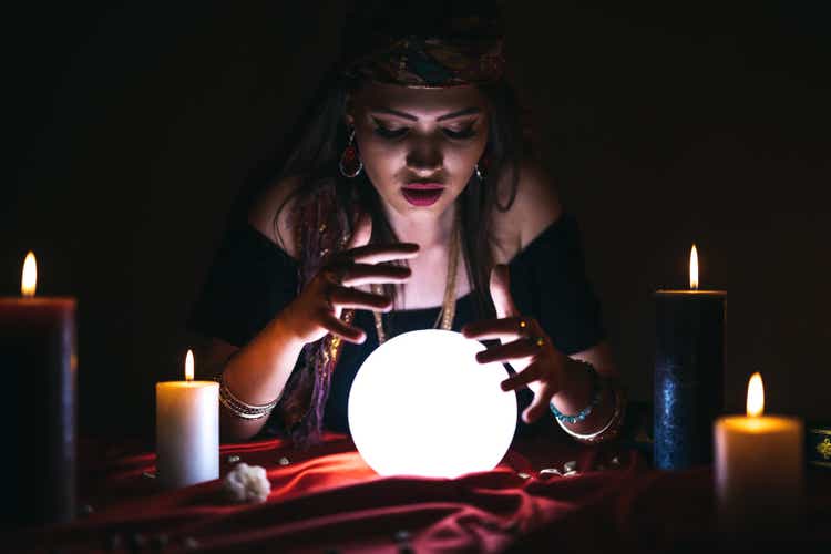 Fortune teller and crystal sphere