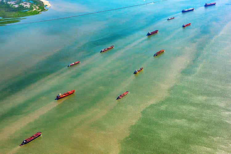 Multiple Oil Tankers Entering U.S. Port