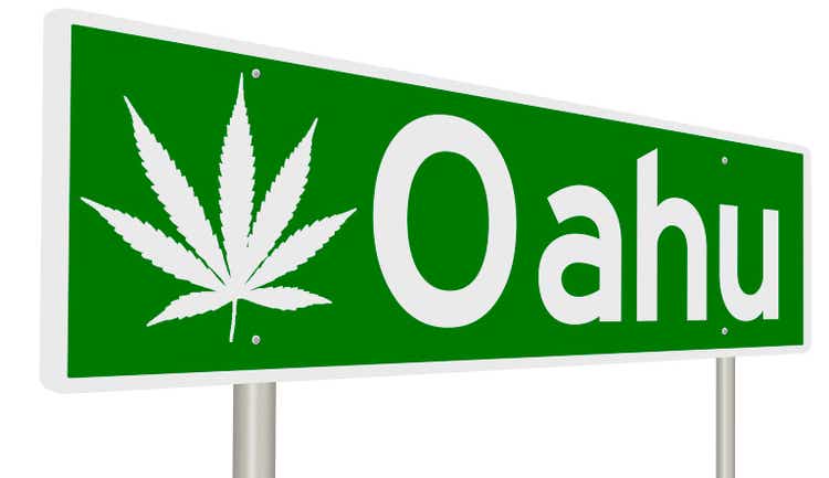 Oahu marijuana highway sign
