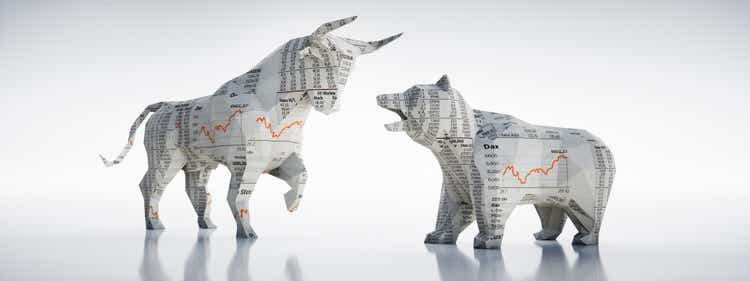 Bull and Bear-Concept Stock Exchange and Stock Market