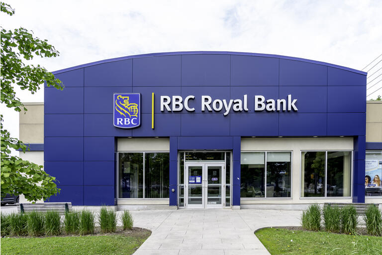 One of RBC (Royal Bank of Canada) in Toronto, Canada.