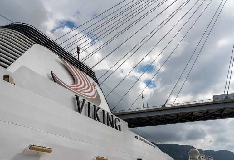 Viking Star cruise ship in the port of Dubrovnik in Croatia