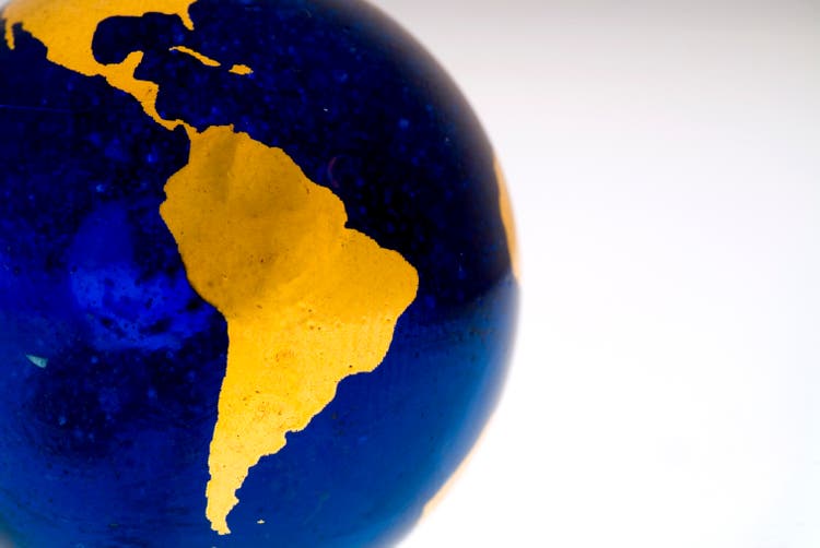 Grungey Globe Detail, South America