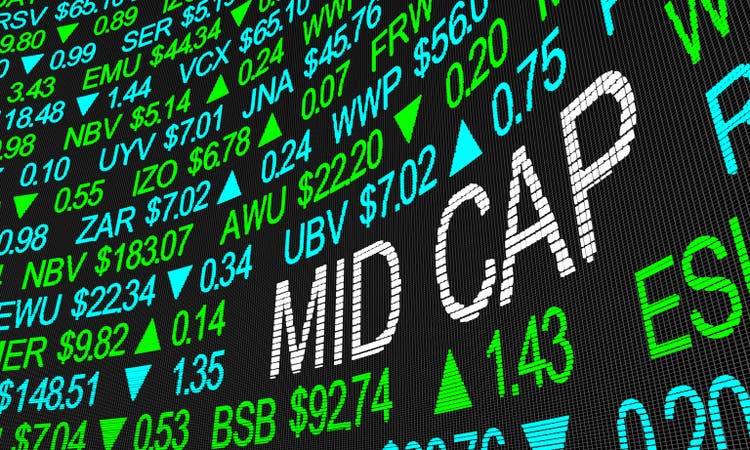 Mid Cap Stock Market Class Investment Companies 3d Illustration