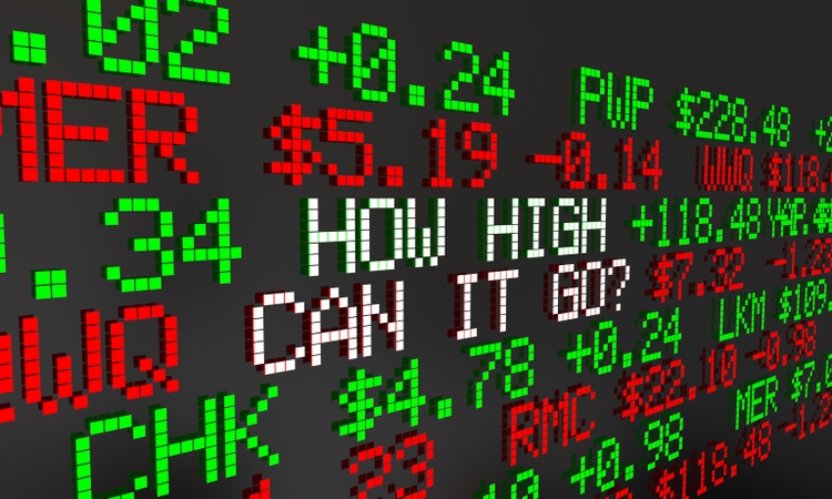 How High Can It Go Stock Market Prediction Ticker Prices 3d Animation