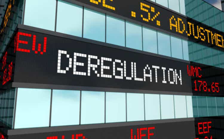 Deregulation Stock Market Rules Laws Trading Ticker 3d Illustration