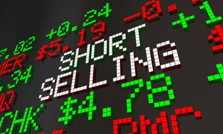Short Selling Stock Market 2 Scheme Scam Ticker Prices 3d Animation