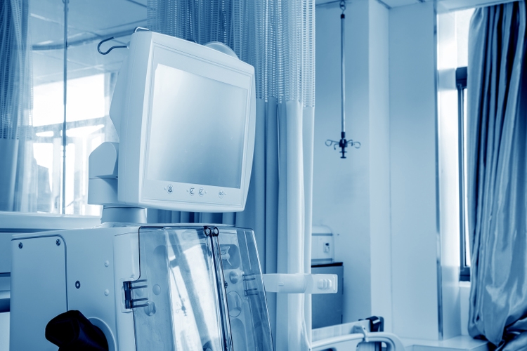 Hemodialysis machine in an hospital ward.