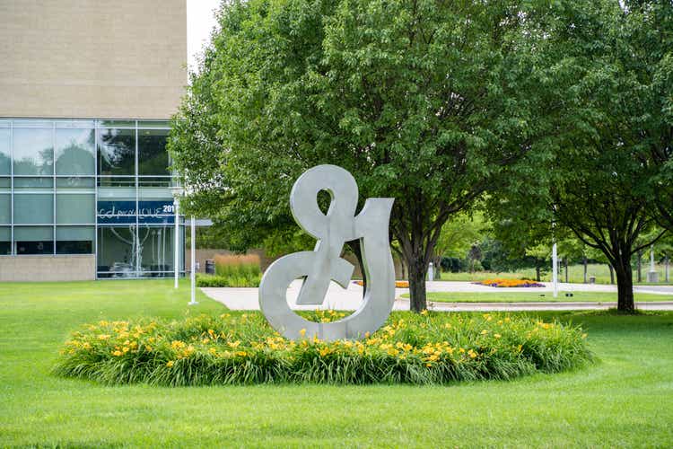 A Big G sign at the General Mills headquarters in suburban Minneapolis, Minnesota. This is a consumer packaged foods and goods company