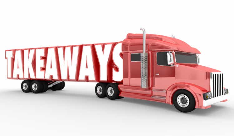 Takeaway Truck Semi Hauler Informazioni Conoscenza illustrazione 3d