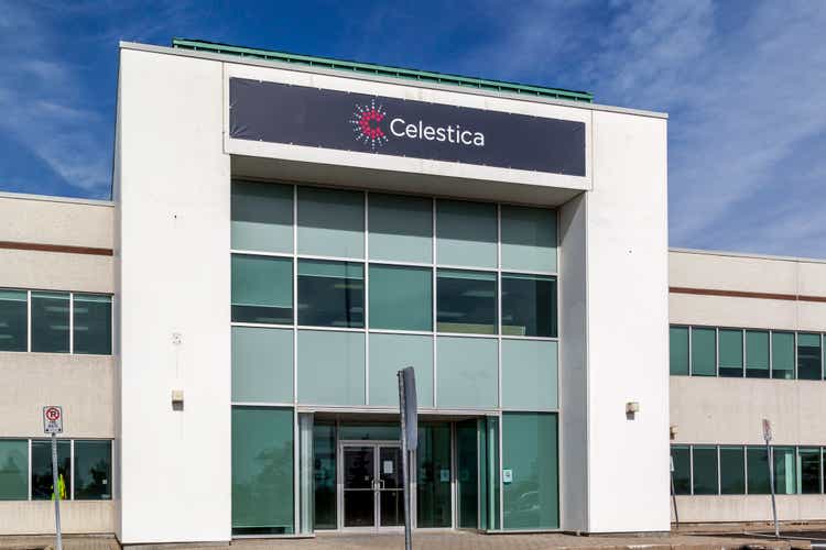 Entrance of Celestica Inc. in Mississauga, Ontario, Canada