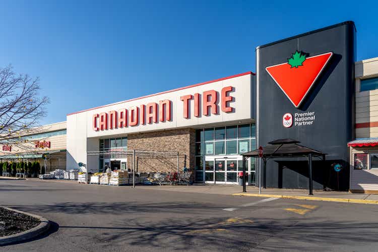 Canadian Tire storefront in Richmond Hill, Ontario, Canada. C