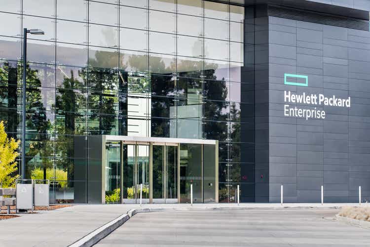 Hewlett Packard Enterprise (HPE) corporate headquarters located in Silicon Valley