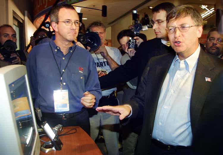 Bill Gates Attends Windows XP Expo