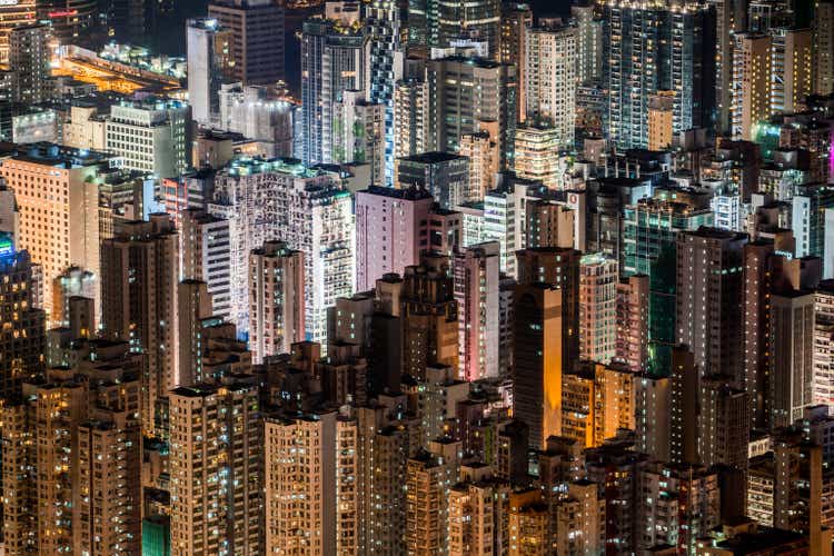 Hong Kong Kowloon city skyline