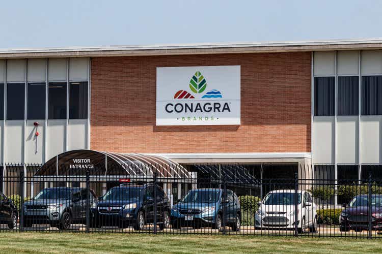 ConAgra Brands manufacturing plant. ConAgra makes over 60 brands of food including Chef Boyardee, Jiffy Pop and Slim Jim II