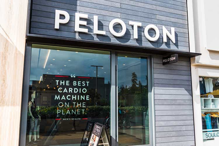 The view outside the Peloton store