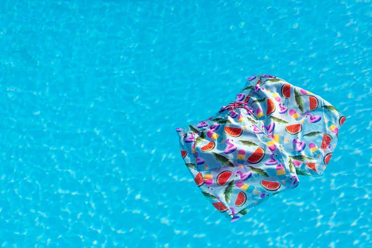 Floating mens swimming shorts