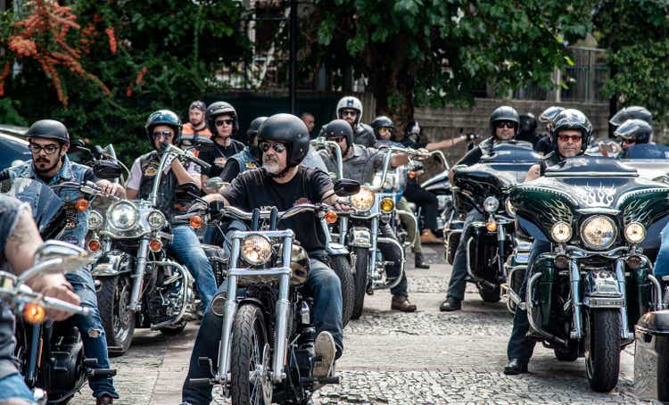 Group of HARLEY DAVIDSON biker