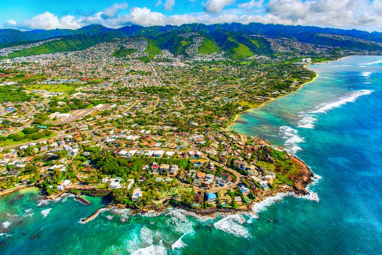 Suburban Honolulu From Above
