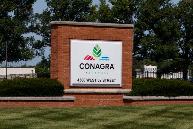 ConAgra Brands manufacturing plant. ConAgra makes over 60 brands of food including Chef Boyardee, Jiffy Pop and Slim Jim I