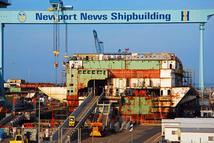Ein Schiffbauzentrum in Newport News, Virginia