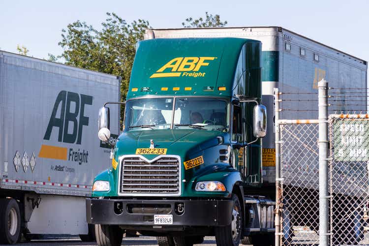 ABF Freight Systems trucks