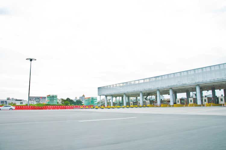 A Chinese toll plaza in Shenzhen, Guangdong - China