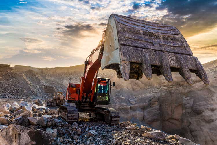 Excavator working at Mining site