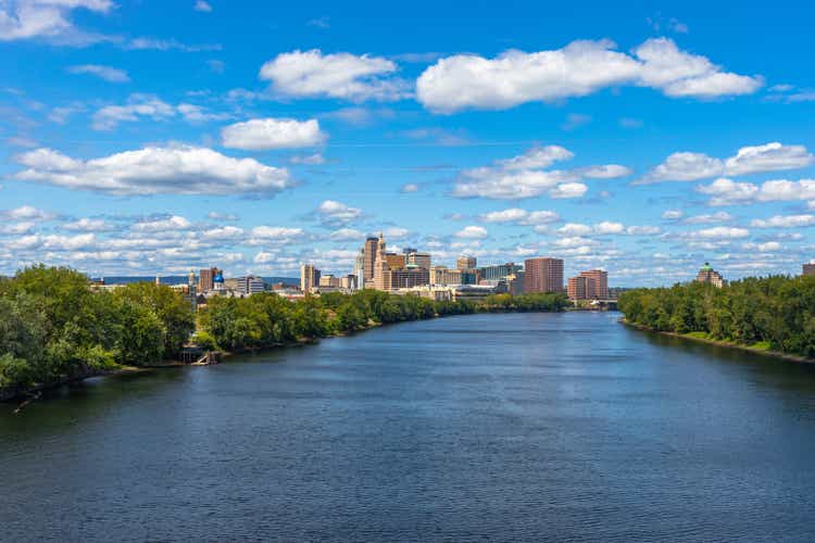 Hartford Skyline and the Connecticut River
