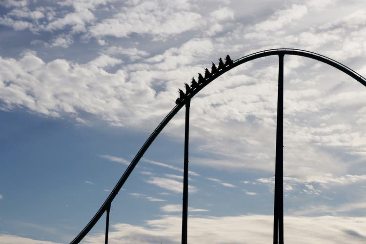 Roller coaster silhouette