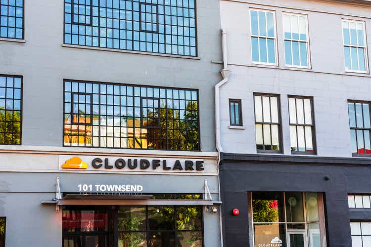 Exterior view of Cloudflare headquarters, San Francisco