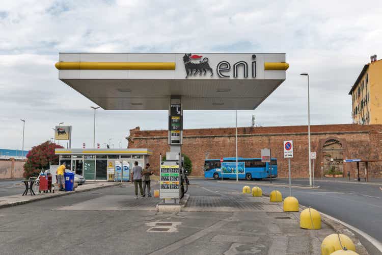 ENI petrol station in Livorno, Italy.