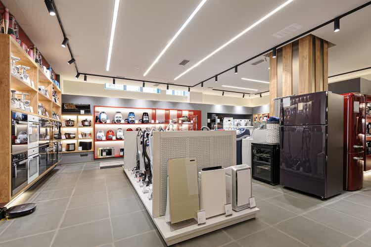 Premium home appliance store interior