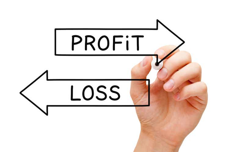 Profit Or Loss Arrows Business Concept