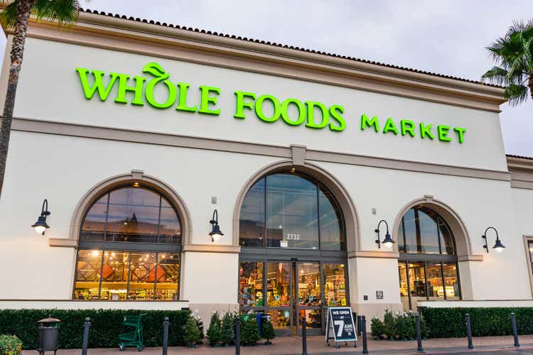 The Whole Foods supermarket facade