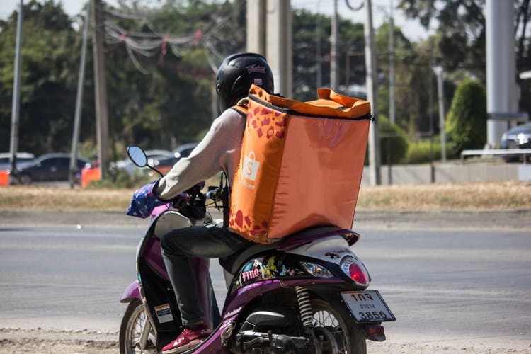 Shopee Express and Logistics Mini Container Motorcycle