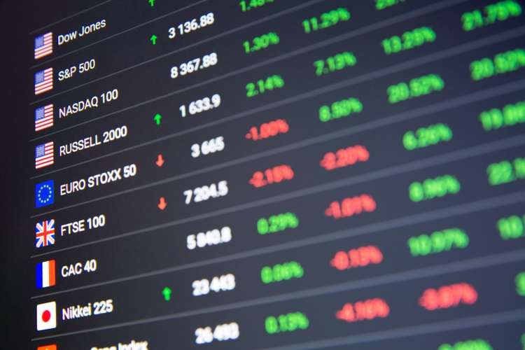 Stock market chart background