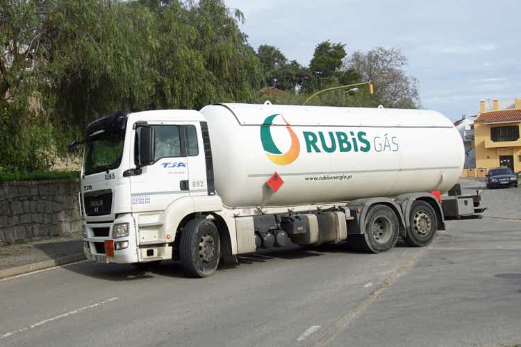 Rubis Gas fuel tanker truck.